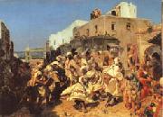 Alfred Dehodencq Blacks Dancing in Tangiers oil